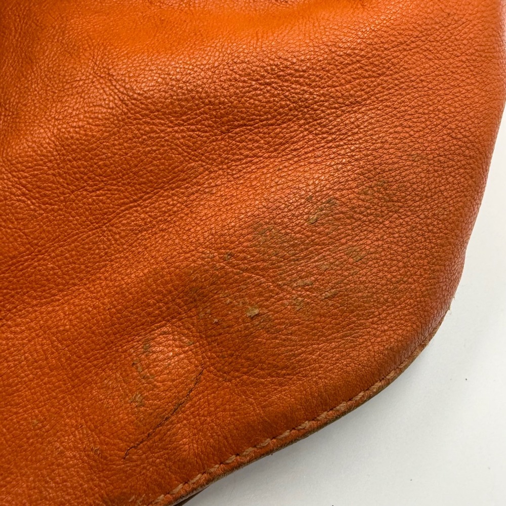 Michael Kors Leather Hobo Bag Large Orange Boho Chic Slouchy Shoulder Bag READ - Picture 13 of 15